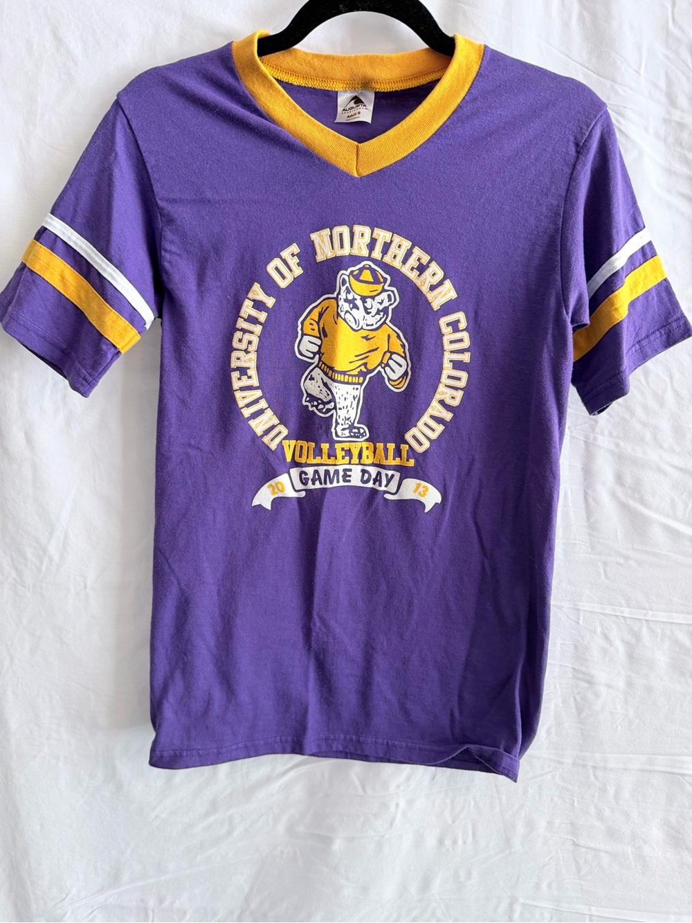 Retro University of Northern Colorado Purple & Gold Volleyball Tee